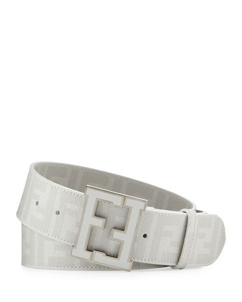 fendi belt all white|fendi zucca belt white.